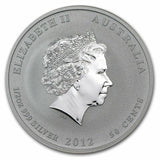 2012 50C 1/2 oz Australia Silver Year of the Dragon