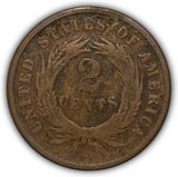 1865 Two Cent, Circulated Good Condition