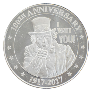 One Ounce Silver Uncle Sam Round