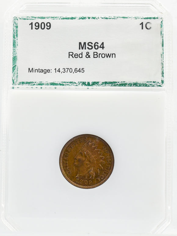 1909 MS64 RB Indian Head Cent PCI