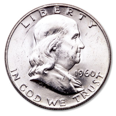 1960 Franklin Half Dollar XF to BU