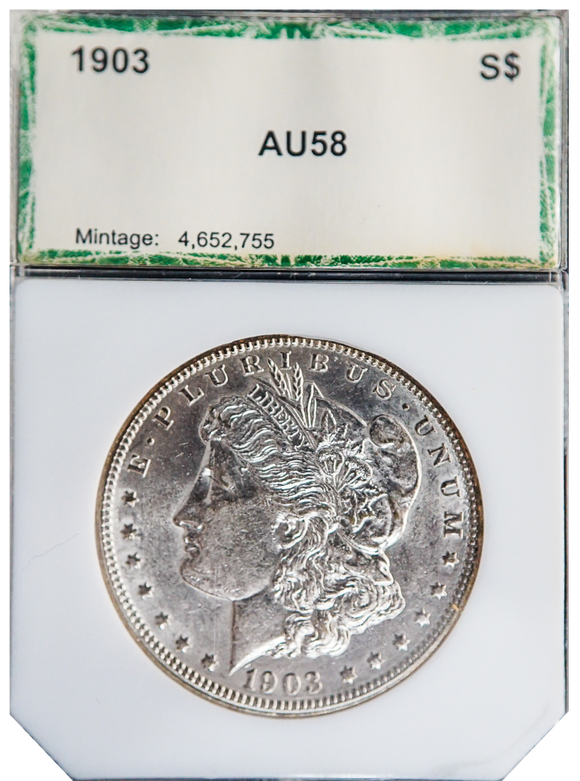 1903 Morgan Dollar AU58 PCI