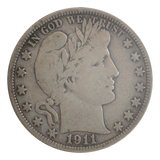 1911-D Barber Half Dollar F