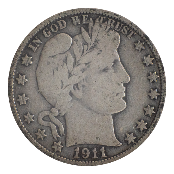 1911-S Barber Half Dollar F