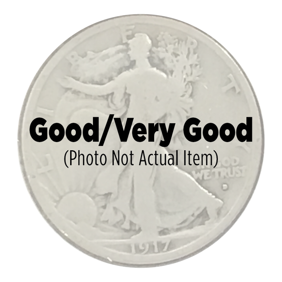 1917-D Walking Liberty Half Dollar Good/VG