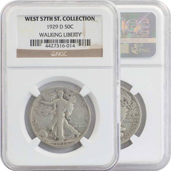 1929-D West 57th Street Collection Columbian Walking Liberty