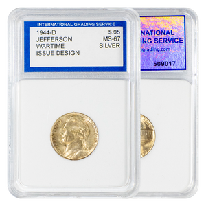 1944-D Jefferson Wartime Nickel MS67 IGS