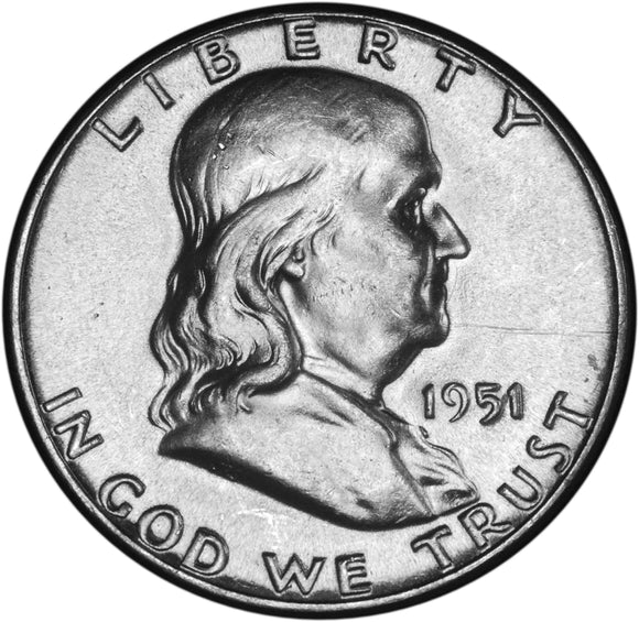 1951 Franklin Half Dollar XF to BU