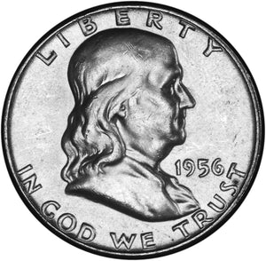 1956 Franklin Half Dollar XF to BU