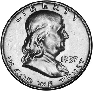 1957 Franklin Half Dollar XF to BU