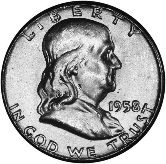 1958-D Franklin Half Dollar XF to BU