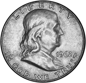 1962 Franklin Half Dollar XF to BU