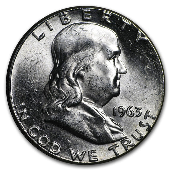1963 Franklin Half Dollar XF to BU