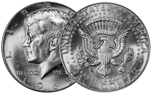 1965 Kennedy Half Dollar, BU.
