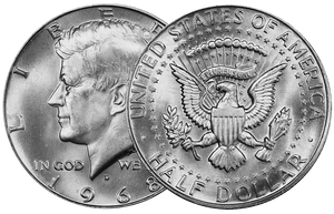 1968-D Kennedy Half Dollar, BU.