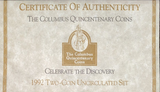 1992 Columbus Quincentenary Coin Uncirculated Set