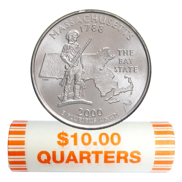2000-P Massachusetts Quarter Rolls