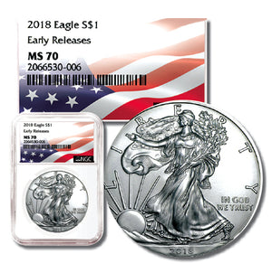 2018 Silver Eagle "White Core" NGC MS70 FDI
