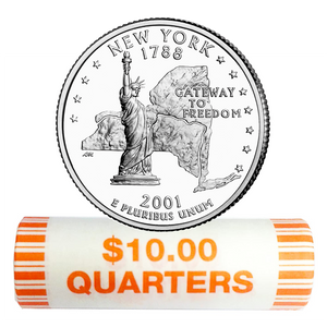 2001-P New York Quarter Rolls