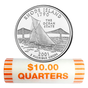 2001-P Rhode Island Quarter Rolls