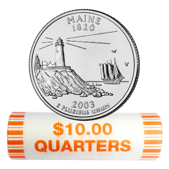 2003-P Maine Quarter Rolls