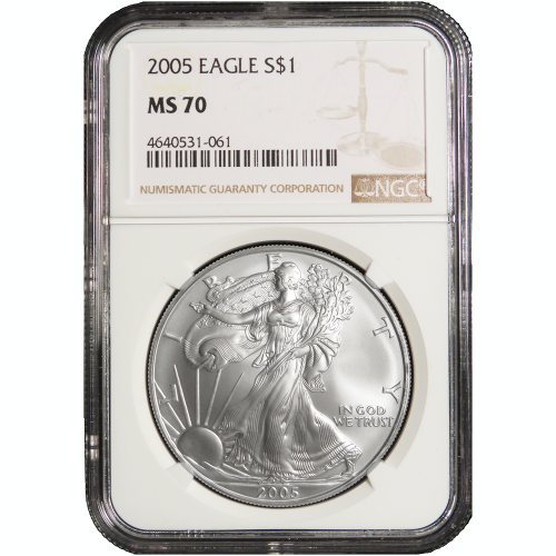 2005 Silver Eagle MS70 