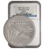 2007 $10 Platinum Eagle MS 70 NGC Early Release