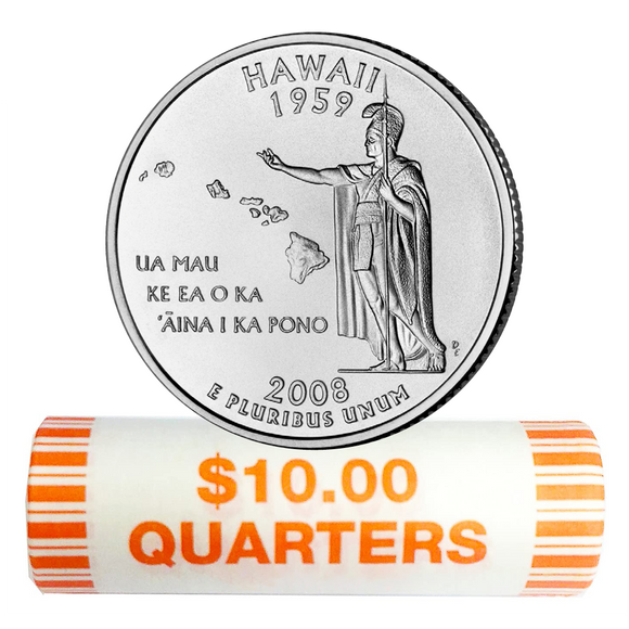 2008-P Hawaii Quarter Rolls