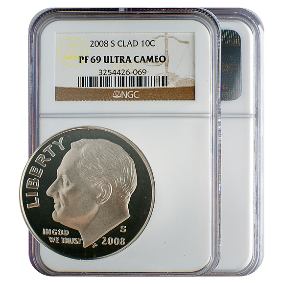 2008-S Clad Roosevelt Dime PF70 Ultra Cameo NGC
