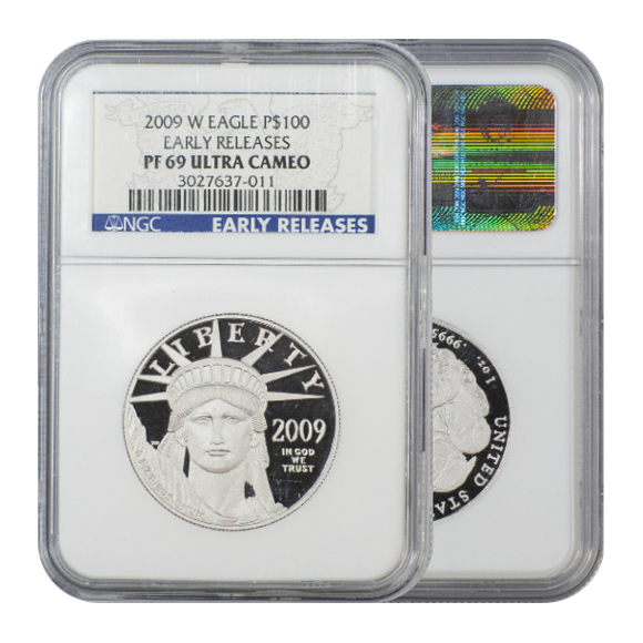 2009-W Platinum Eagle $100 Early Release PF69 Ultra Cameo