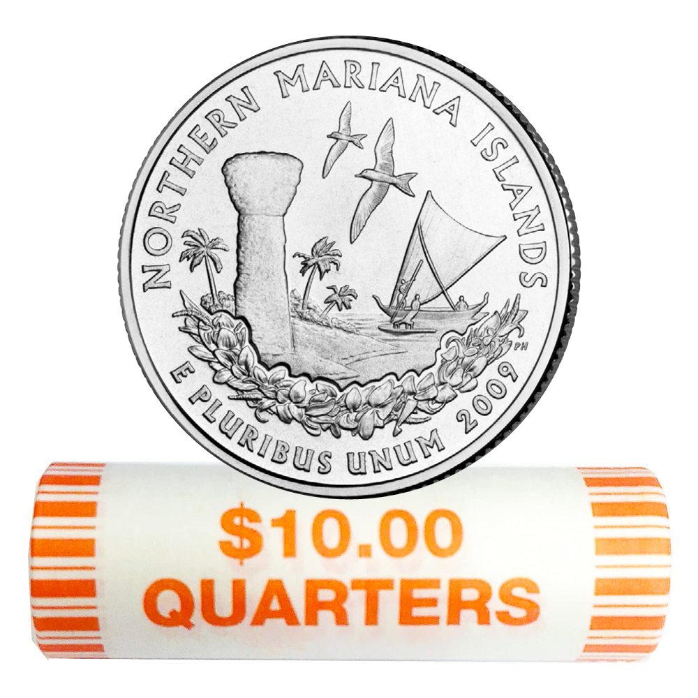 2009 D&P Mariana Islands Quarter Rolls CCI