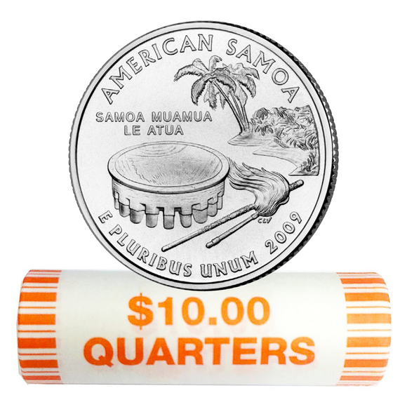 2009 P Samoa Quarter Roll $10