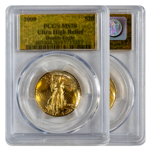 PCGS 2009 Gold Double Eagle MS70 $20 Ultra High Relief