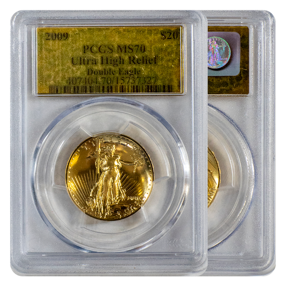 2009 Gold Double Eagle MS70 $20 Ultra High Relief PCGS