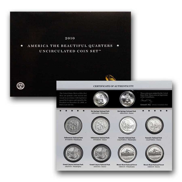 2010-2019 America The Beautiful Uncirculated Coin Set