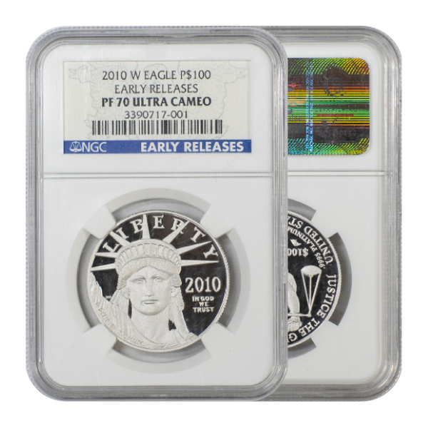 2010-W 1 oz American Platinum Eagle $100 PF70 Ultra Cameo NGC