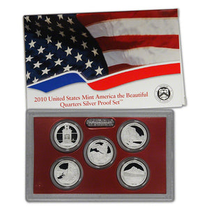 2010 America The Beautiful Silver Proof Quarter Set