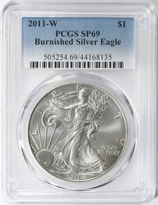 2011-W Burnished Silver Eagle SP69 PCGS
