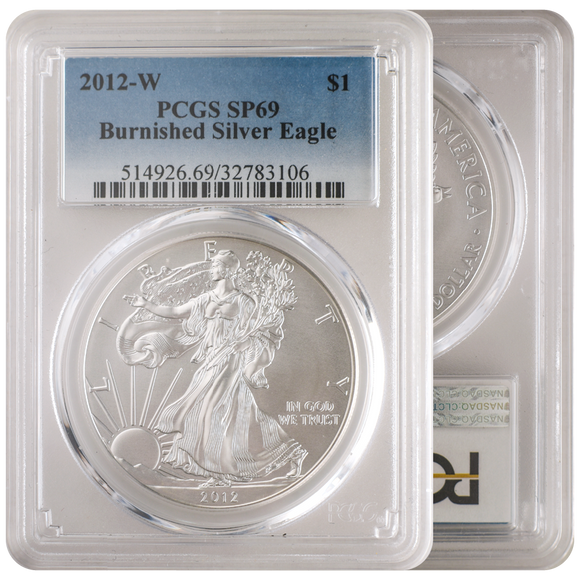 2012-W Burnished Silver Eagle SP69 PCGS