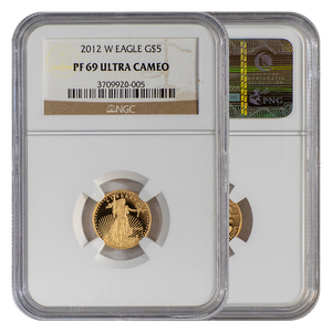 2012-W Gold Eagle $5 PF69 Ultra Cameo NGC