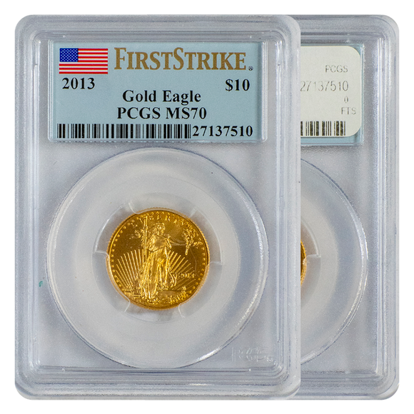 2013 Gold Eagle $10 First Strike MS70 PCGS