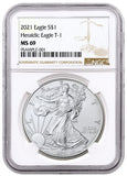 2021 Type 1 Silver Eagle NGC MS69 & MS70