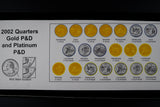 1999-2009 Gold and Platinum P&D Quarter Set (20 Coins)