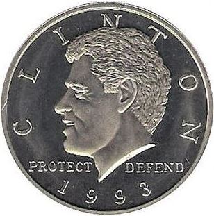 1993 Hutt River $5 Coin Bill Clinton Inauguration