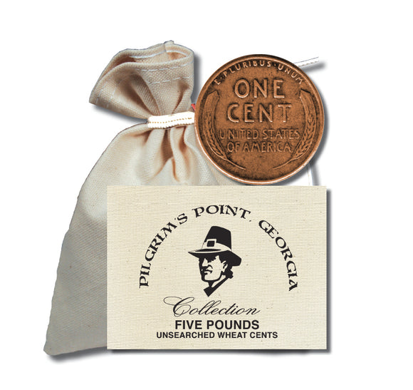 3 Pound Bag - 'Pilgrim's Point Georgia' Wheat Pennies