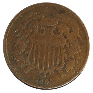 1865 Two Cent Coin (VF)