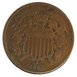 1865 Two Cent Coin Large Motto (G)