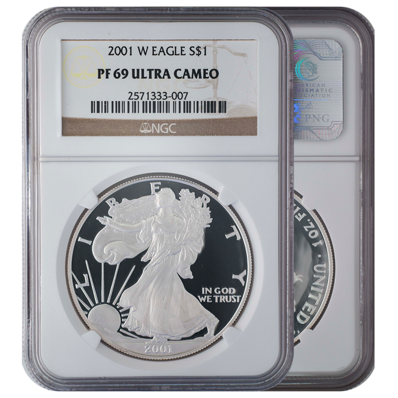 2001-W Silver Eagle PF69 Ultra Cameo 