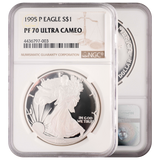 1987-S - 1999-P Silver Eagle PF70 Ultra Cameo Brown Label