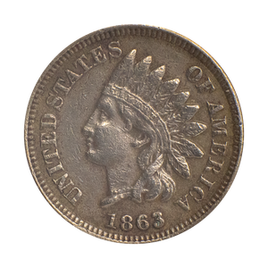 1863 Indian Head Penny F-XF